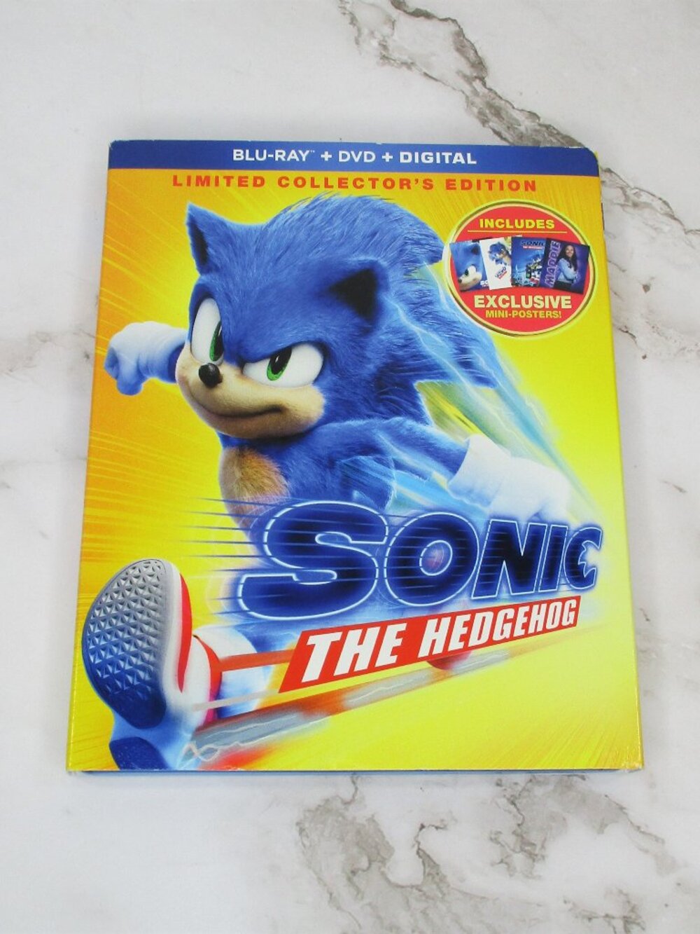 Sonic the Hedgehog Limited Collectors Edition (Blu-Ray DVD 2020) + Mini Posters
